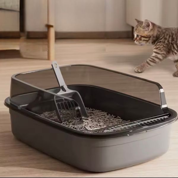 Котячий туалет з бортиком 49&times;34&times;18 см + лопатка в комплекті 468 фото